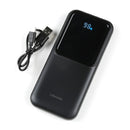 Dual-Port Power Bank with Digital Display and Integrated Cables - 10AH