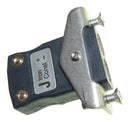 LABFACILITY IM-J-SSPF Thermocouple Connector, Miniature, Black, Socket, Type J, IEC, Stainless Steel Mounting Bracket
