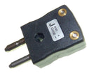 LABFACILITY AS-J-M Thermocouple Connector, Standard, Black, Plug, Type J, ANSI, In Line