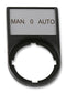 EATON MOELLER M22S-ST-GB12 Legend Plate, RMQ Titan Series Switches, MNA. O AUTO, Round, Black, 30 x 50 mm
