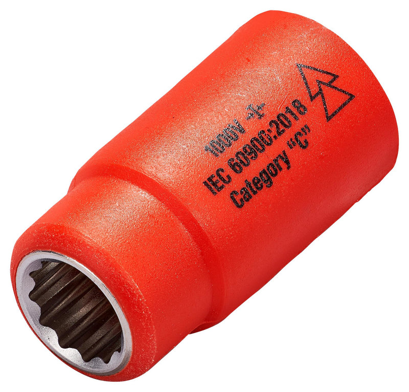 INSULATED TOOLS LTD 01380 Impact Socket, 1/2" Drive, 13 mm AF, 54 mm Length