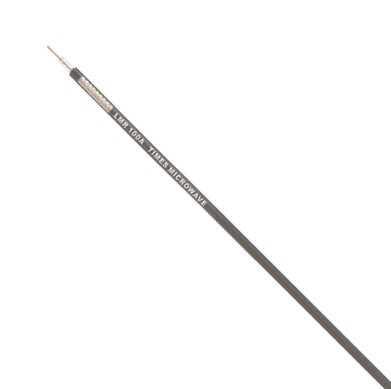 TIMES MICROWAVE LMR-100A-PVC Coaxial Cable, 50 ohm, 3.3 ft, 1 m