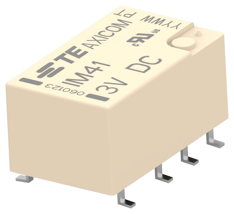 AXICOM - TE CONNECTIVITY IM41SR Signal Relay, 3 VDC, DPDT, 2 A, IM Series, SMD, Latching Single Coil