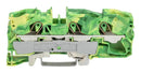 WAGO 2016-1307 DIN Rail Mount Terminal Block, 3 Ways, 20 AWG, 4 AWG, 16 mm&sup2;, Clamp, 76 A