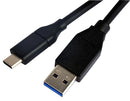 PRO SIGNAL PSG91479 USB Cable, Type A Plug to Type C Plug, 0.5 m, 19.7 ", USB 3.1, Black