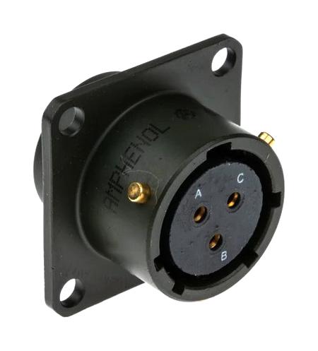 AMPHENOL LTD 62GB-12E12-03SN Circular Connector, 62GB Series, MIL-DTL-26482 Series, Box Mount Receptacle, 3 Contacts
