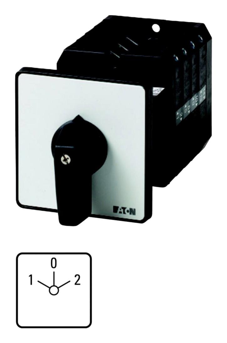EATON MOELLER T5B-4-8213/Z Rotary Switch, Change Over, 3 Position, 4 Pole, 60 &deg;, 63 A, 690 V, T5B Series