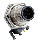AMPHENOL LTW M12A-08PMMR-SF7003 Sensor Connector, M Series, M12, Male, 8 Positions, PCB Pin, Right Angle Panel Mount