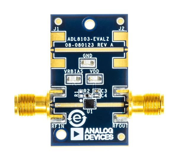 ANALOG DEVICES ADL8103-EVALZ Evaluation Board, ADL8103ACPZN, Low Noise Amplifier, 6GHz to 12GHz