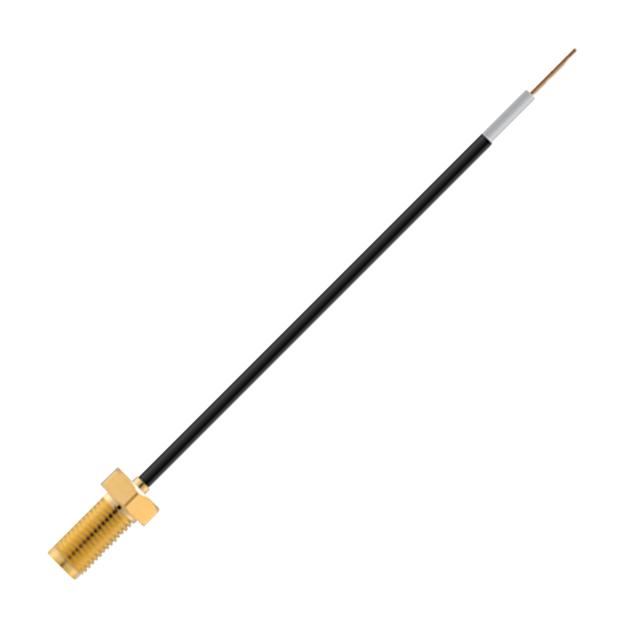 TAOGLAS CAB.0125 RF / Coaxial Cable Assembly, SMA Bulkhead Jack to Free End, RG174, 50 ohm, 5.9 ", 150 mm, Black