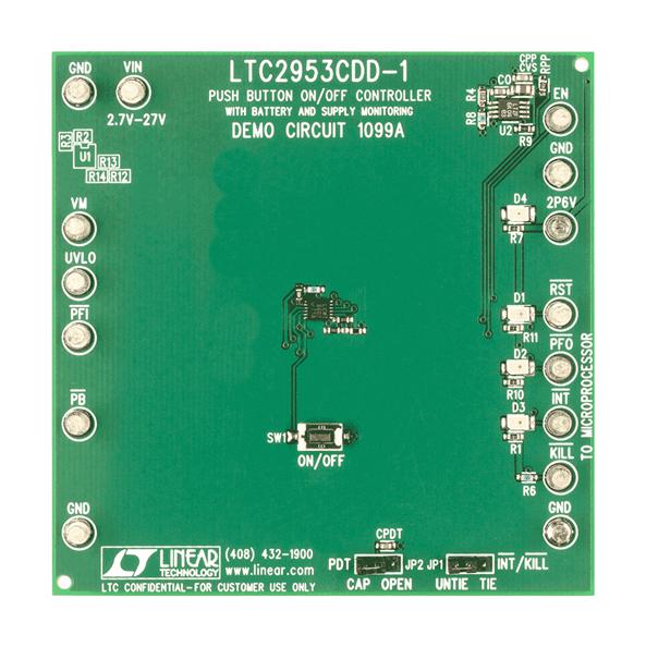 ANALOG DEVICES DC1099A Demonstration Board, LTC2953, Pushbutton On/Off Controller