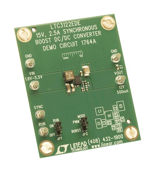 ANALOG DEVICES DC1764A Demonstration Board, LTC3122EDE, Synchronous Boost DC-DC Converter
