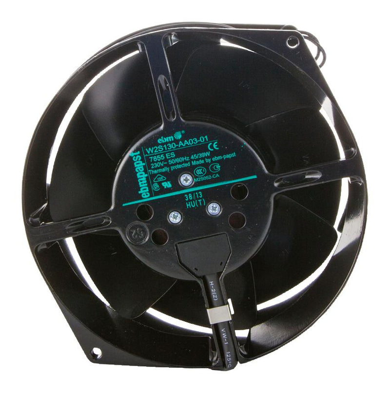 EBM-PAPST W2S130-AA03-01 AC Axial Fan, 230V, Circular, 172 mm, 55 mm, Ball Bearing, 224 CFM