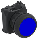 ALCOSWITCH - TE CONNECTIVITY IPE22FLBL Industrial Pushbutton Switch, IPE Series, 22.5 mm, SPST-1NC / 1NO, Momentary, Round Flush, Blue