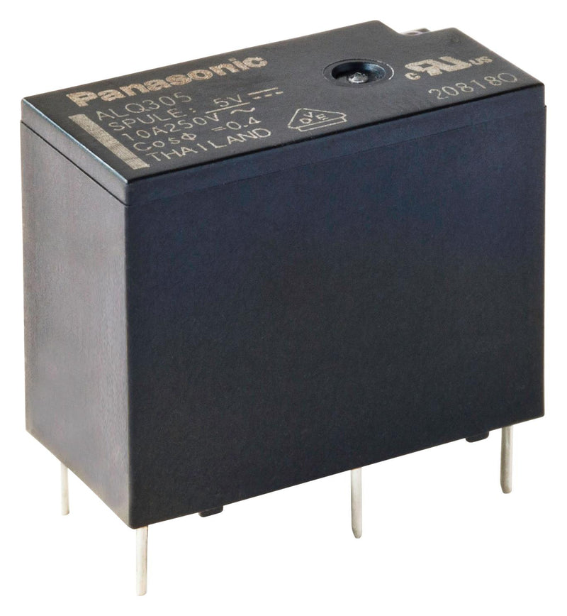 PANASONIC ALQ324 General Purpose Relay, ALQ Series, Power, Non Latching, SPST-NO, 24 VDC, 10 A