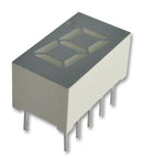 KINGBRIGHT SC32-11GWA 7 Segment LED Display, Mechanically Rugged, Green, 25 mA, 2.2 V, 7.1 mcd, 1, 8 mm