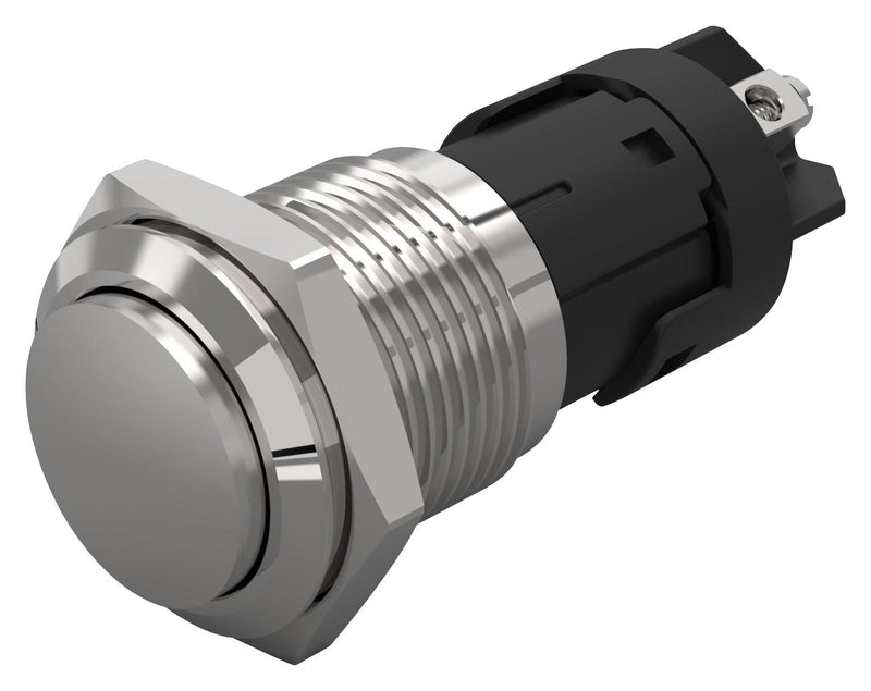 EAO 82-4162.1000 Vandal Resistant Switch, 82 Series, 16 mm, SPDT, Momentary, Round Raised Flat Flush, Natural