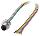 PHOENIX CONTACT 1556265 Sensor Cable, M12 Plug, Free End, 12 Positions, 500 mm, 19.6 "