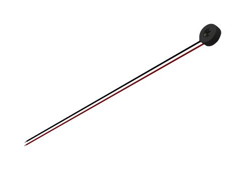 PUI AUDIO POW-1644L-B-LW100-R Microphone, Omnidirectional, 50 Hz to 16 kHz, 2 VDC to 10 VDC, 2.2 kohm, -44 dB, 500 &micro;A