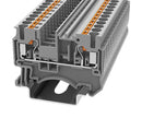 MULTICOMP PRO MP012888 DIN Rail Mount Terminal Block, 2 Ways, 26 AWG, 12 AWG, 2.5 mm&sup2;, Push In, 24 A