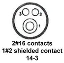 CINCH CONNECTIVITY SOLUTIONS BACC63CB14-3S8H Circular Connector, BACC Series, MIL-DTL-26500 Series, Straight Plug, 3 Contacts