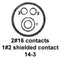 CINCH CONNECTIVITY SOLUTIONS BACC63CB14-3S8H Circular Connector, BACC Series, MIL-DTL-26500 Series, Straight Plug, 3 Contacts