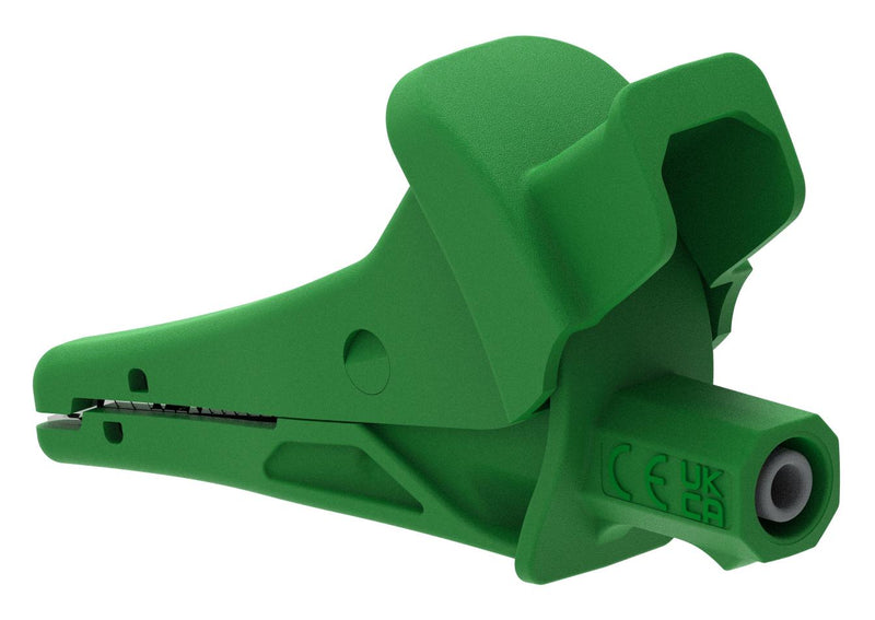 CAL TEST ELECTRONICS CT4501-5 ALLIGATOR CLIP, GREEN, 20A, 1.2"
