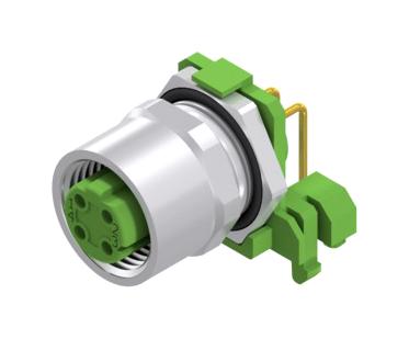 Amphenol Conec 43-01229 43-01229 Sensor Connector M12 Female 4 Positions PCB Socket Right Angle Panel Mount