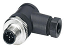PHOENIX CONTACT 1681101 Sensor Connector, IP67, Right Angle, M12, Male, 4 Positions, Screw Pin, Right Angle Cable Mount