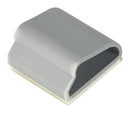 ESSENTRA COMPONENTS KKD-4-RT CABLE CLAMP, ADHESIVE, GRAY, PVC