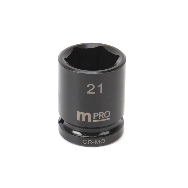 MULTICOMP PRO MP12-CRMO21 Socket, Hex, 21 mm x 38 mm, 1/2" Drive Size, Chromium Molybdenum Steel, DIN3121, Auto Repair