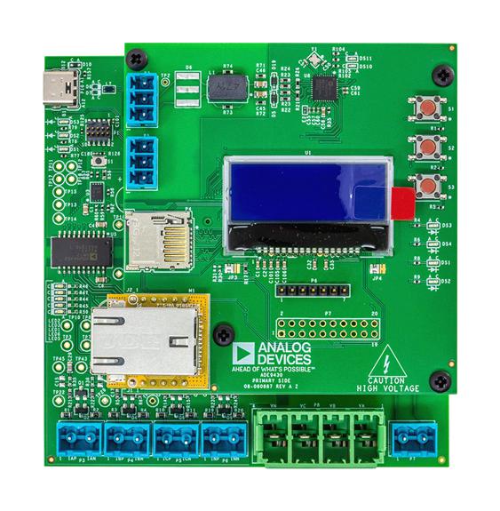 ANALOG DEVICES AD-PQMON-SL Evaluation Board, ADE9430, MAX32650, Energy & Power Quality Monitoring