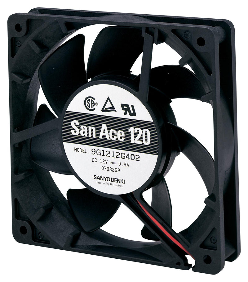 Sanyo Denki 9G1224A401 9G1224A401 DC Axial Fan 24 V Square 120 mm 25 Ball Bearing 99.93 CFM