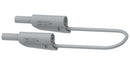 MULTICOMP PRO MP771112 Banana Test Lead, 4mm Banana Plug, Stackable, 4mm Stackable Banana Plug, 2.32 ", 59 mm, Grey