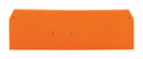 WAGO 280-315 End / Intermediate Plate, for Use with WAGO 280 Series DIN Rail Mounted Terminal Blocks, Orange