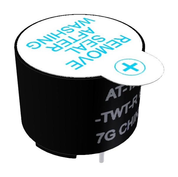 PUI AUDIO AT-1224-TWT-R Transducer, Buzzer, 2.4 kHz, 40 mA, 3 V to 8 V, 85 dBA, Through Hole