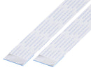 GCT 10-16-A-0254-C-4-08-4-T FFC / FPC Cable, 16 Core, 1 mm, Same Sided Contacts, 10 ", 254 mm, White