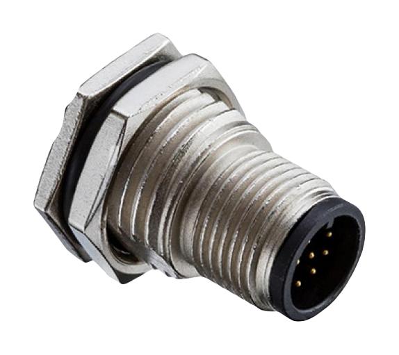 AMPHENOL LTW M12A-05PMMS-SF8002 Sensor Connector, M Series, M12, Male, 5 Positions, Solder Pin, Straight Panel Mount