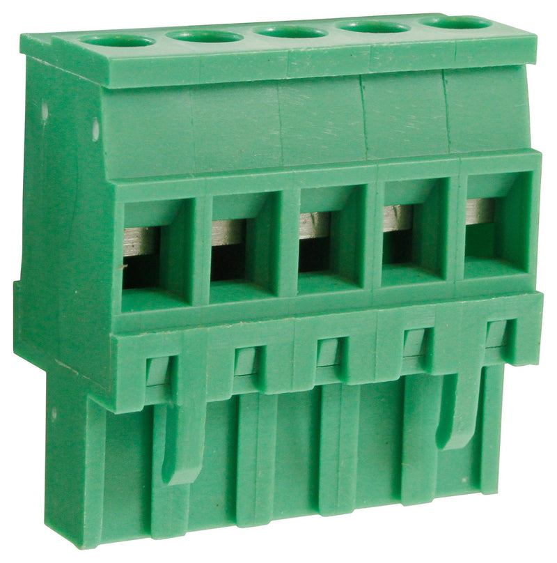 CAMDENBOSS CTBP92VG/5R Pluggable Terminal Block, Reversed, 5 mm, 5 Ways, 28 AWG, 14 AWG, 1.5 mm&sup2;, Clamp