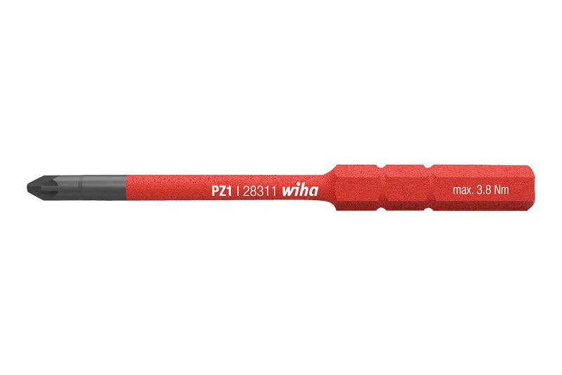 WIHA 34586 Interchangeable Blade, Slim Bit, Pozidriv, SoftFinish, VDE, 1000VAC, PZ2 x 75mm