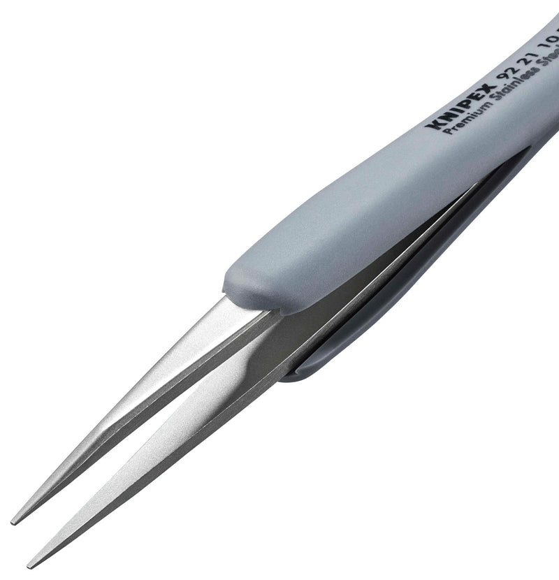 Knipex 92 21 10 ESD 92 ESD Tweezer Precision Safe Straight/Pointed 123mm Overall Length Stainless Steel New