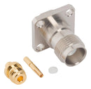 AMPHENOL RF 122389 RF / Coaxial Connector, TNC Coaxial, Straight Flanged Jack, Solder, 50 ohm T6581A1-N/3GT3G-.085-50