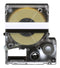 PANDUIT T075X000VXM-BK Label Printer Tape, Adhesive, Non-Laminated, Black on Yellow, 7 m x 18 mm, Vinyl
