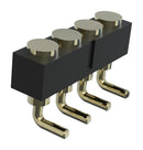 MULTICOMP PRO MP015227 Spring Loaded Connector, Pogo Pin Header, 2.54 mm, 1 Row, 4 Contacts