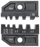 KNIPEX 97 49 08 Crimp Tool Die, 5 Profile, 24-10AWG, 0.25-6mm&sup2; Insulated and Non-Insulated Wire Ferrules