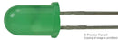CHICAGO MINIATURE LIGHTING 4304H5 LED, Green, Through Hole, T-1 3/4 (5mm), 10 mA, 2.1 V, 563 nm