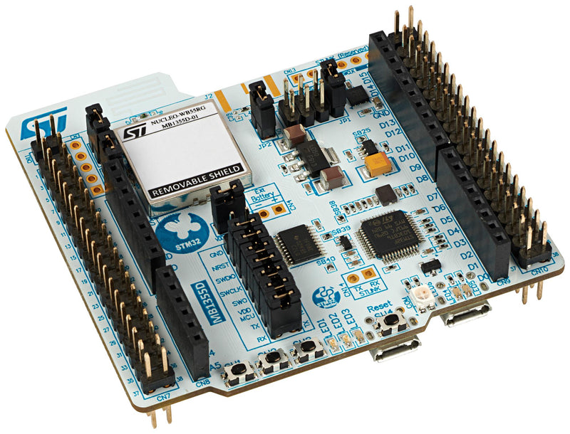 STMICROELECTRONICS NUCLEO-WB55RG Development Board, STM32WB Nucleo-64, STM32WB55RGV6U, 32bit, ARM Cortex-M0+, Cortex-M4