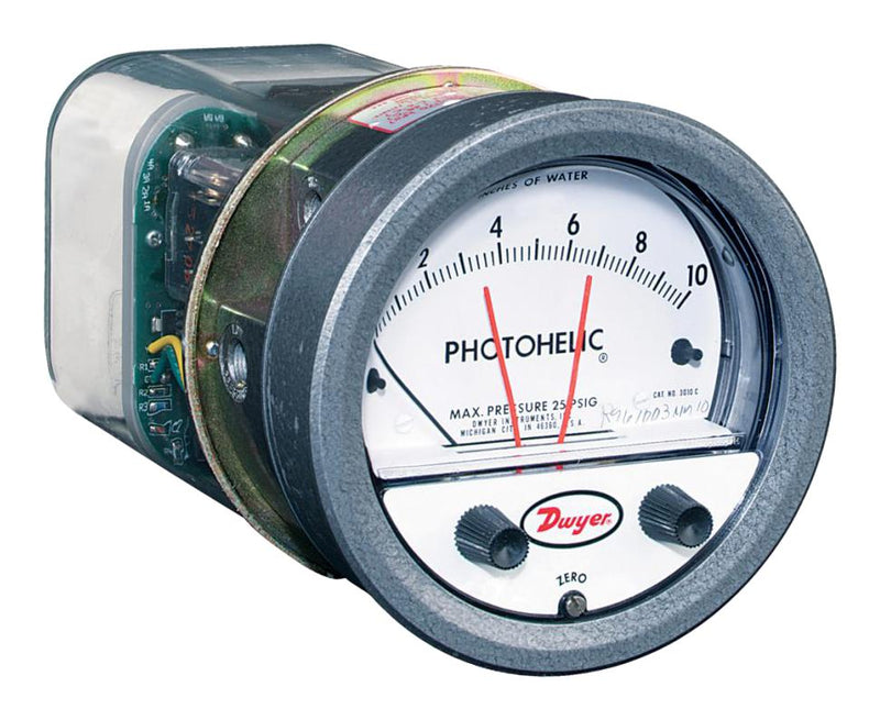 DWYER A3002. PRESSURE GAUGE, 2INCH-H2O, 1/8"FNPT