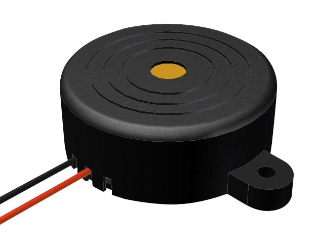 PUI AUDIO AI-4228-TF-LW140-C-R Transducer, Continuous, 106 dBA, 2.8 kHz, Panel Mount, Internal