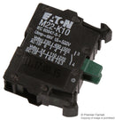 EATON CUTLER HAMMER M22-K10 Contact Block, 1NO, 6 A, 500 V, 1 Pole, M22 Series, Screw